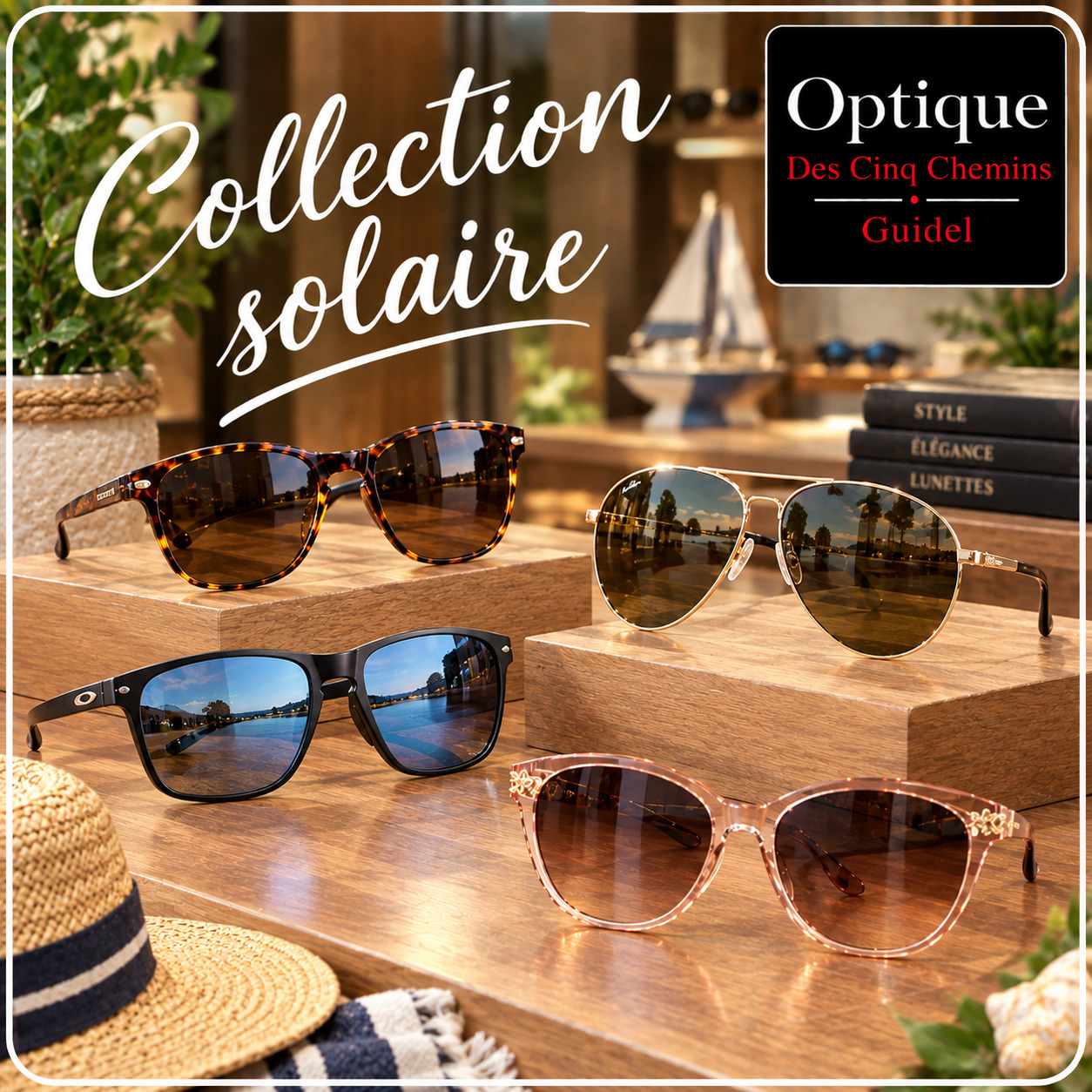 Optique des 5 chemins Guidel. Collection solaire. Optique des 5 chemins Guidel. Collection solaire.